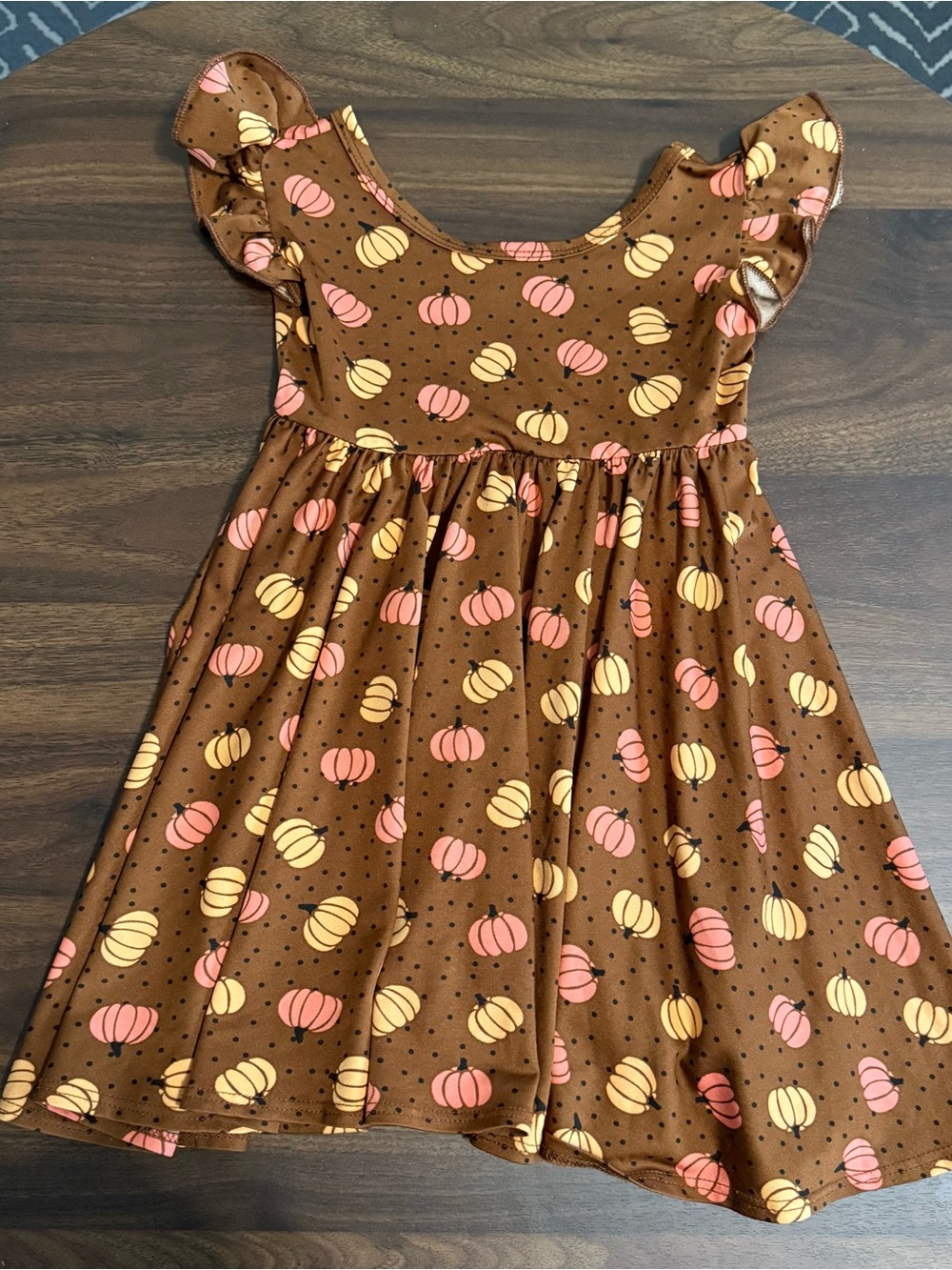 Girls fall pumpkin dress